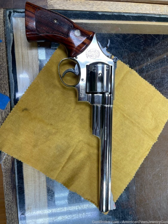 Rare Nickel Smith & Wesson 29-2 44. mag With 8 3/8 In Barrel-img-1