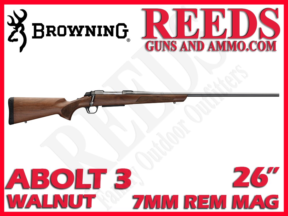 Browning Abolt 3 Hunter Grade II Walnut Blued 7mm Rem Mag 26in 035827227-img-0