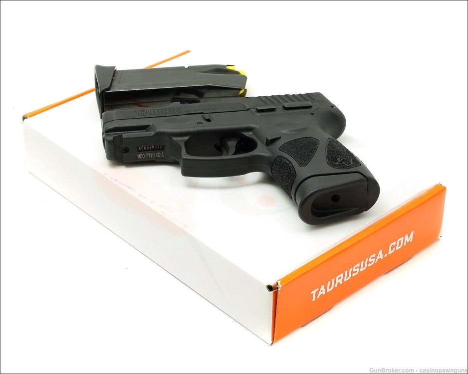 TAURUS G2C 9mm Semi Auto Pistol w/ 2 Magazines & Box - Excellent --img-1