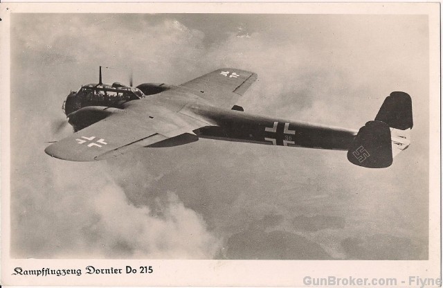 Original German post card Luftwaffe with swastika Do 215-img-0