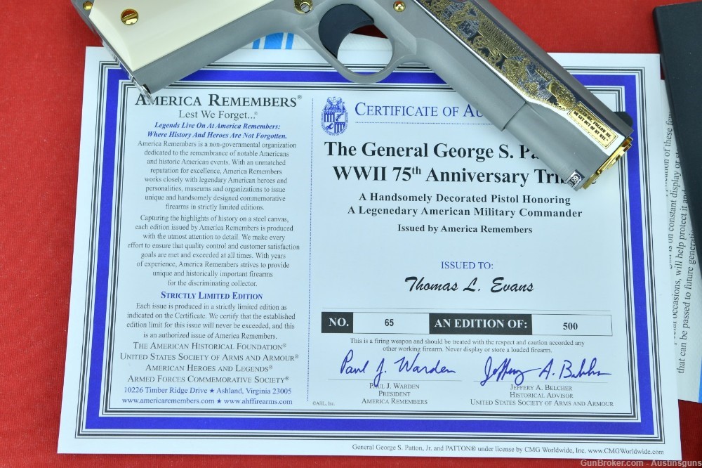 LIMITED Colt Government Model 1911 *GEN. GEORGE S. PATTON, #65 of 500*-img-8