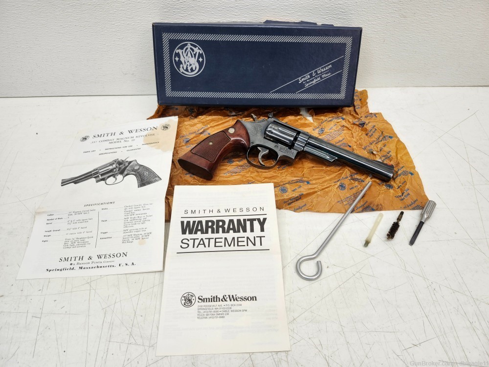 Smith & Wesson 19-3 .357 Mag 6in Bbl w/ Original Box, Paperwork, Tools-img-0