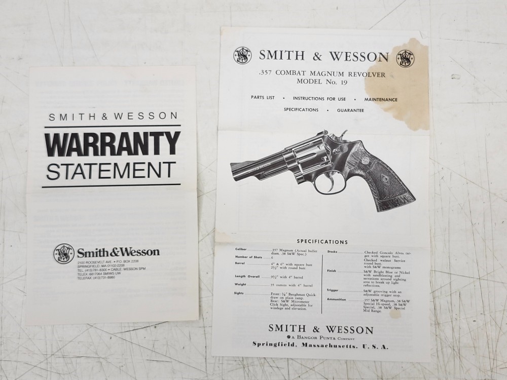 Smith & Wesson 19-3 .357 Mag 6in Bbl w/ Original Box, Paperwork, Tools-img-24