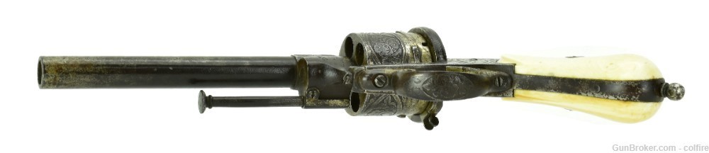 Engraved Belgian Pinfire Revolver (AH5402)-img-2
