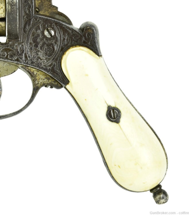 Engraved Belgian Pinfire Revolver (AH5402)-img-3