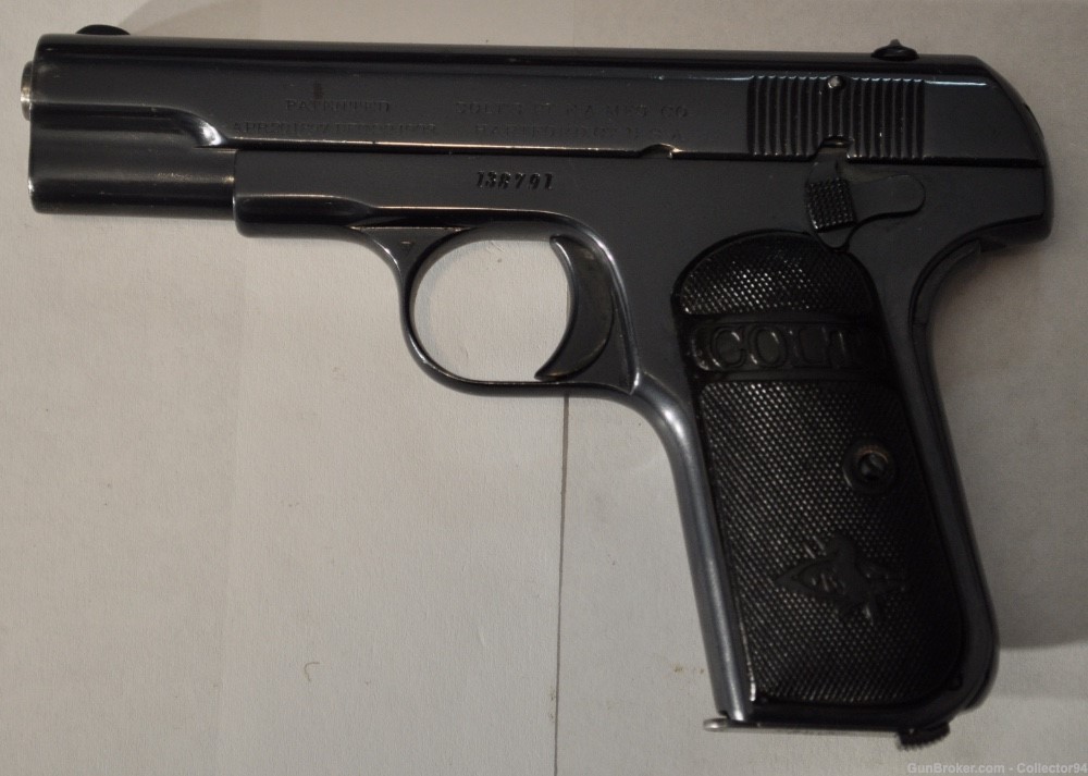 Colt 1903 Hammerless .32 Pocket Pistol c. 1912 Exc Cond re-blue-img-0