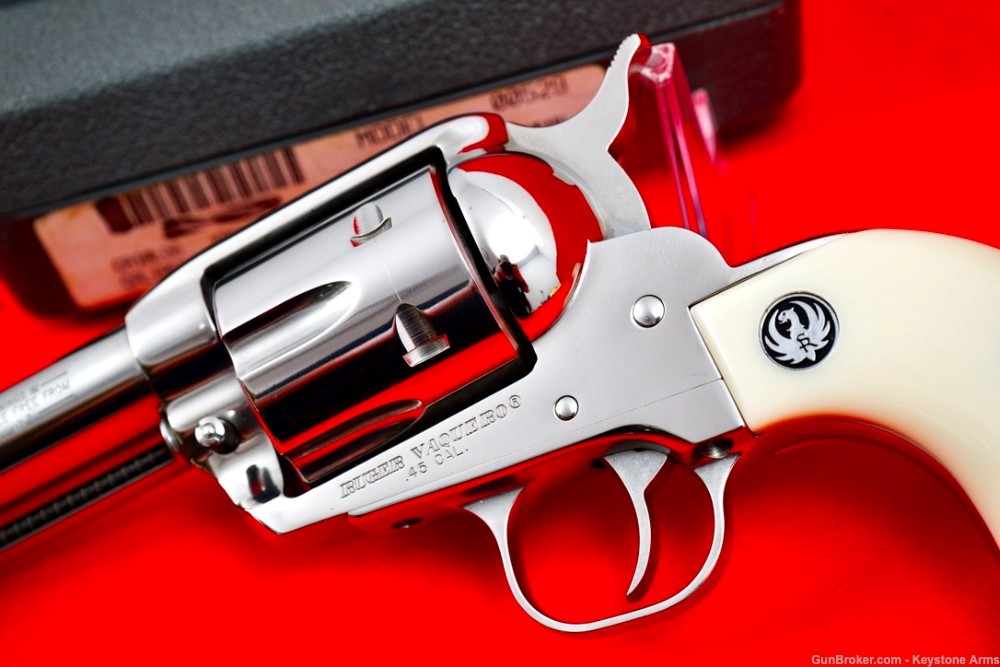 Scarce & Desired Ruger Vaquero 3 3/4" .45 Colt Polished Stainless-img-4