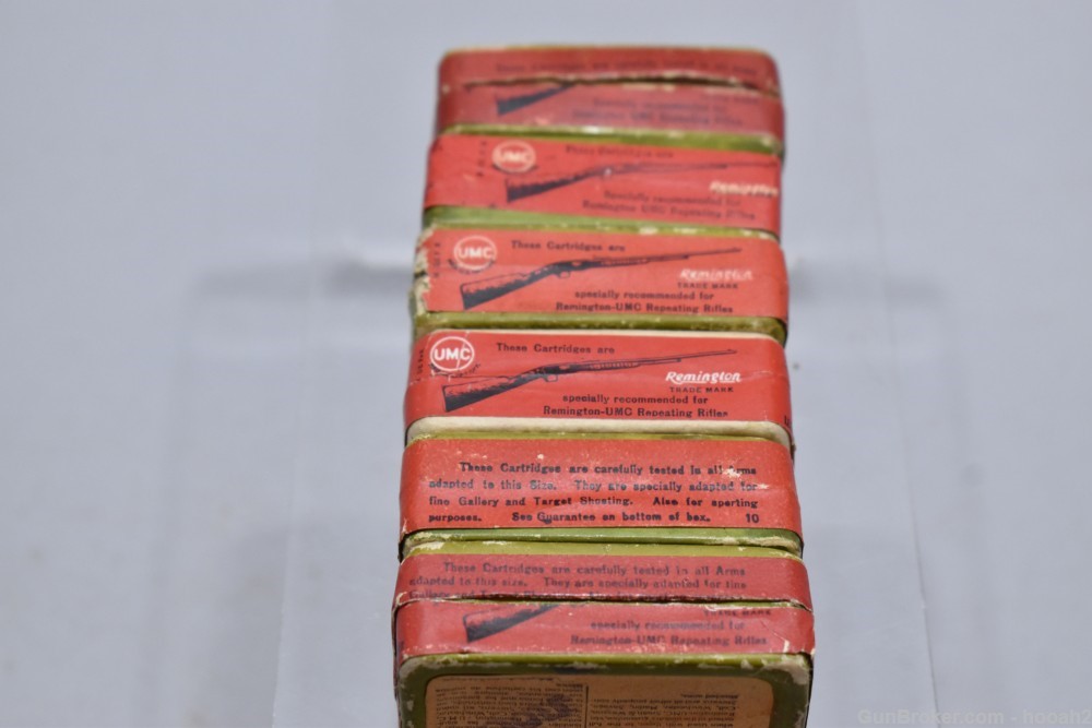 6 Vintage Remington UMC 22 Short Lesmok 2 Piece Boxes 297 Rds 4 Sealed READ-img-15