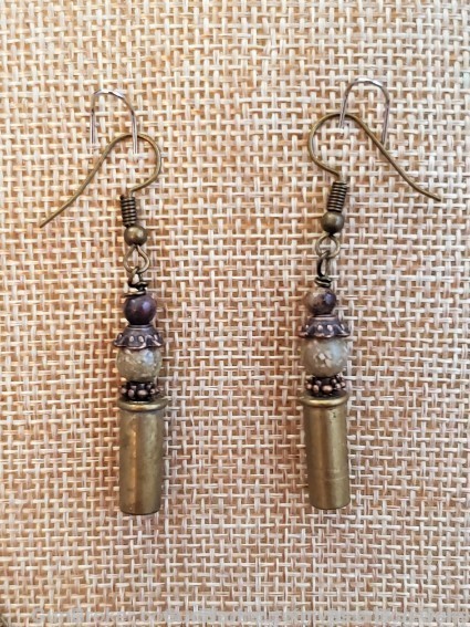 Bullets,Crystals & Bling Necklace & Earrings.Handmade-1 of 1. NE24*REDUCED*-img-3