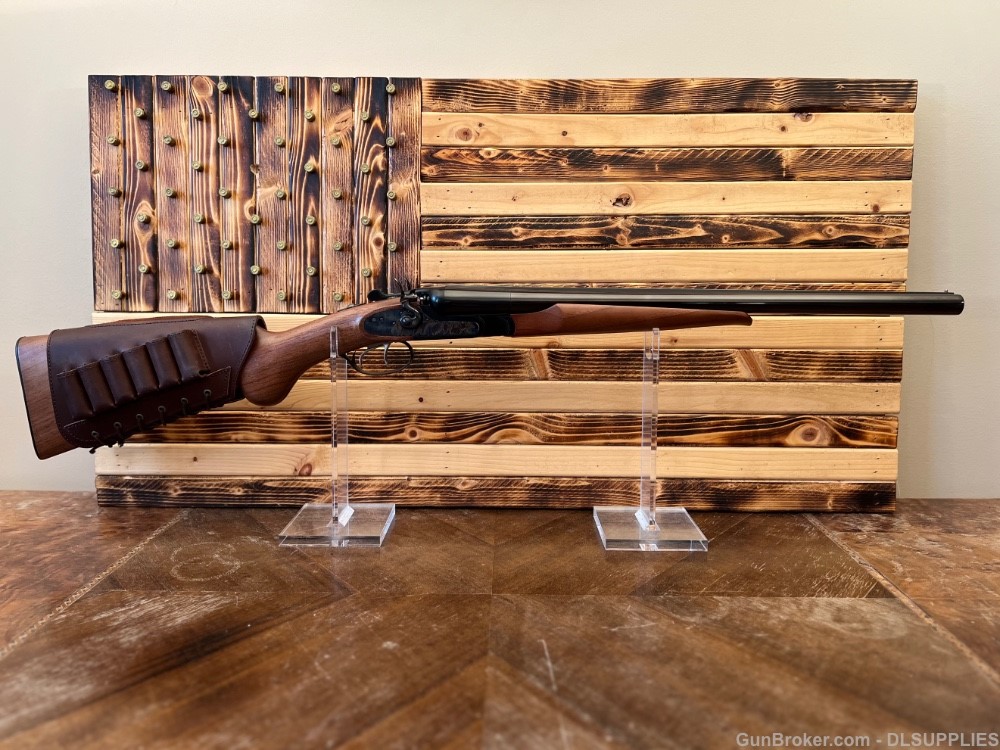 PIETTA 1878 DELUXE HAMMER COACH GUN CASE HARDENED BLUED WALNUT 20" BBL 12GA-img-0