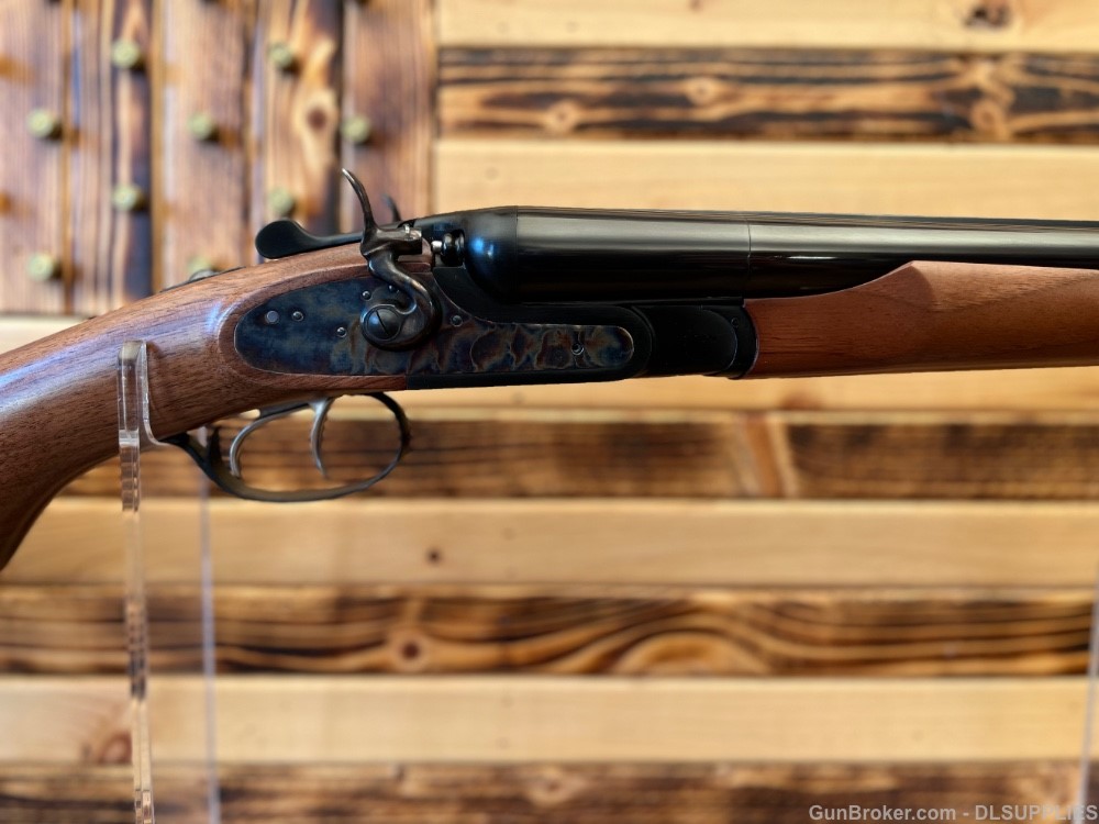 PIETTA 1878 DELUXE HAMMER COACH GUN CASE HARDENED BLUED WALNUT 20" BBL 12GA-img-1