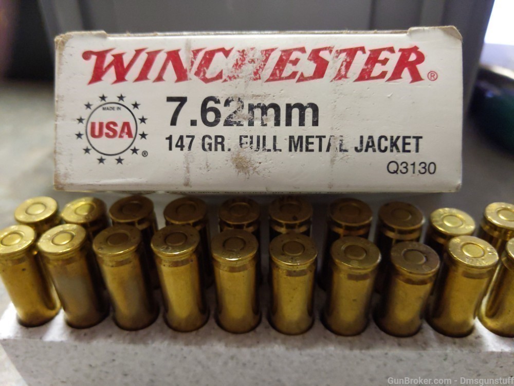 Winchester 7.62x51147gr FMJ White box 20rds/box-img-1