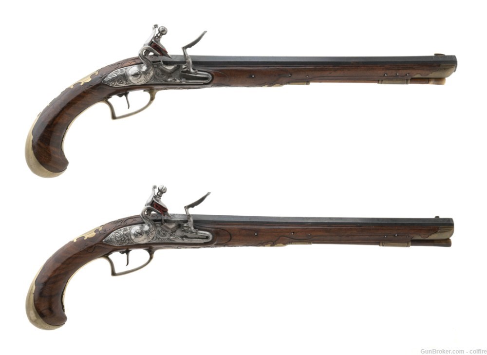 Pair Of Austrian Flintlock Pistols by Anton Klein (AH8007)-img-0