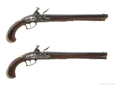 Pair Of Austrian Flintlock Pistols by Anton Klein (AH8007)