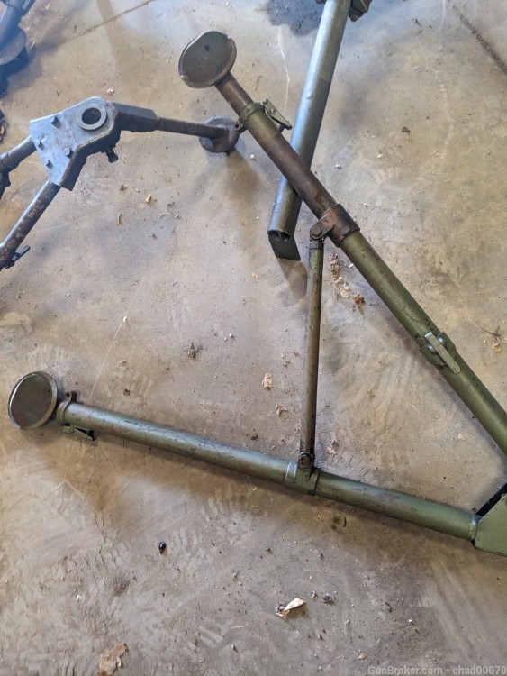 .50 cal tripod dated 1966 original. Only one tripod. Other stuff available -img-2