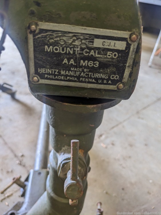 .50 cal tripod dated 1966 original. Only one tripod. Other stuff available -img-6