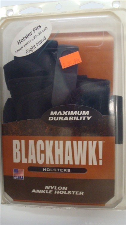Blackhawk Ankle Holster for Small Autos .22, .25,.380, 9MM Micros-img-0