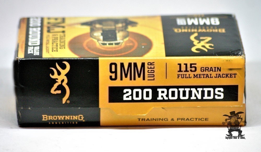 9MM 200 RDS 115gr BROWNING 115 Grain 9 mm 200 ROUNDS Target & Practice FMJ-img-1