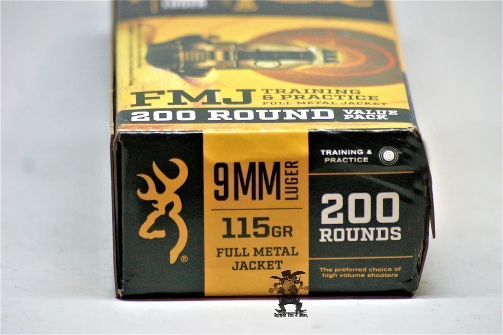 9MM 200 RDS 115gr BROWNING 115 Grain 9 mm 200 ROUNDS Target & Practice FMJ-img-2