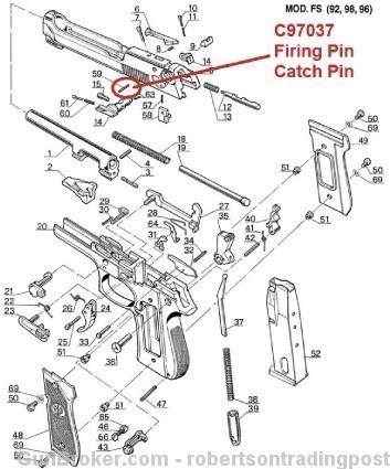 Beretta 92 96 Any 90 Firing Pin Catch Pin C97037-img-3