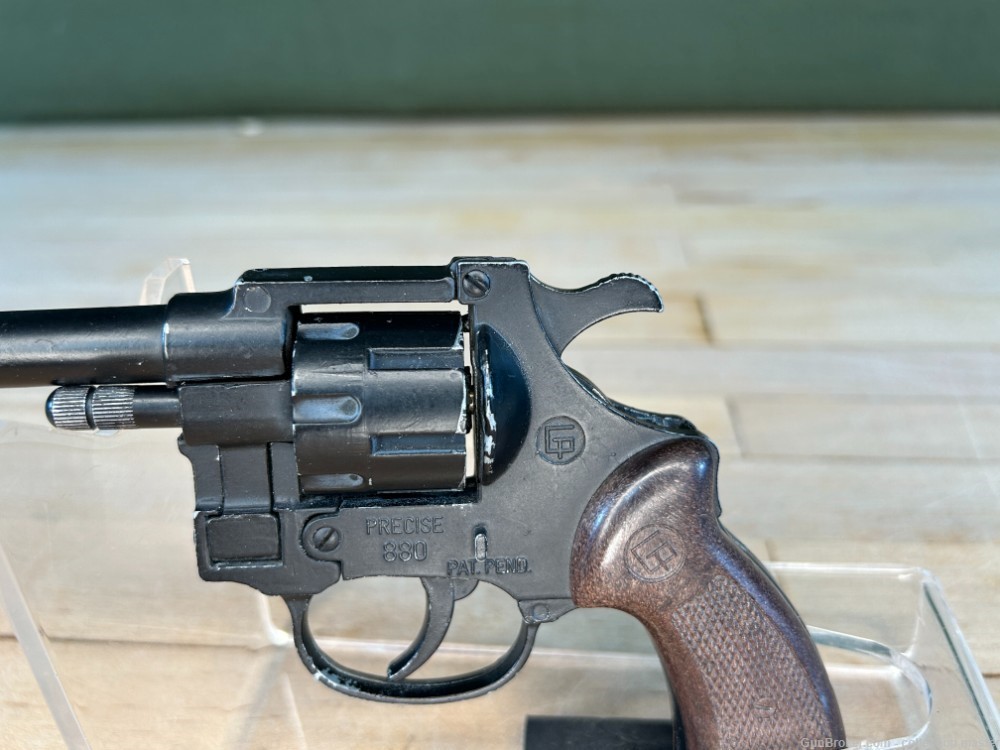 Italian Made Precise Model 880 .22 Blank Firing Starter Pistol Snub Nose -img-3