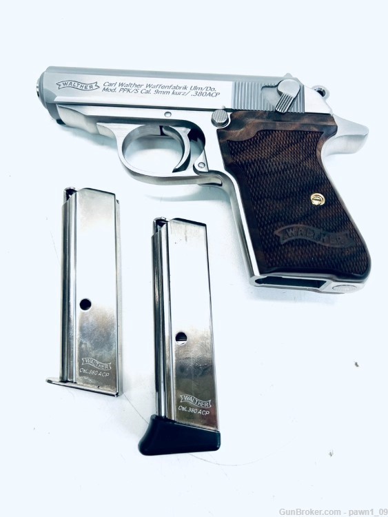 Walther PPK/s .380 Stainless Semi-Auto Pistol W/2 Magazines-img-6