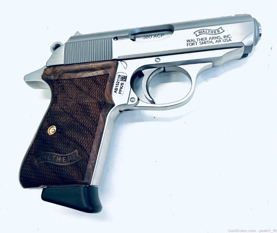 Walther PPK/s .380 Stainless Semi-Auto Pistol W/2 Magazines-img-3