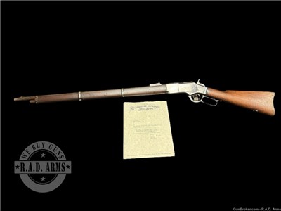 OUTSTANDING Winchester 1873 MUSKET 44 Cal Government Contract Rifle Antique