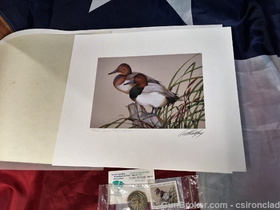 S.C. Waterfowl Association Stamp & Print Middleton Pond Canvasbacks -img-0