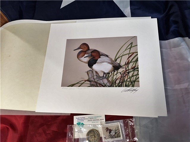 S.C. Waterfowl Association Stamp & Print Middleton Pond Canvasbacks -img-8
