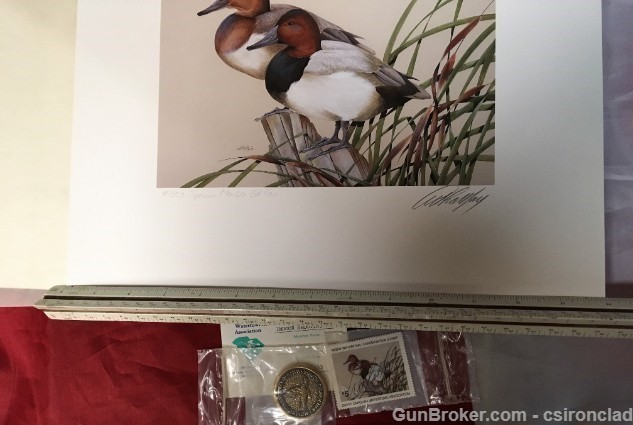 S.C. Waterfowl Association Stamp & Print Middleton Pond Canvasbacks -img-9