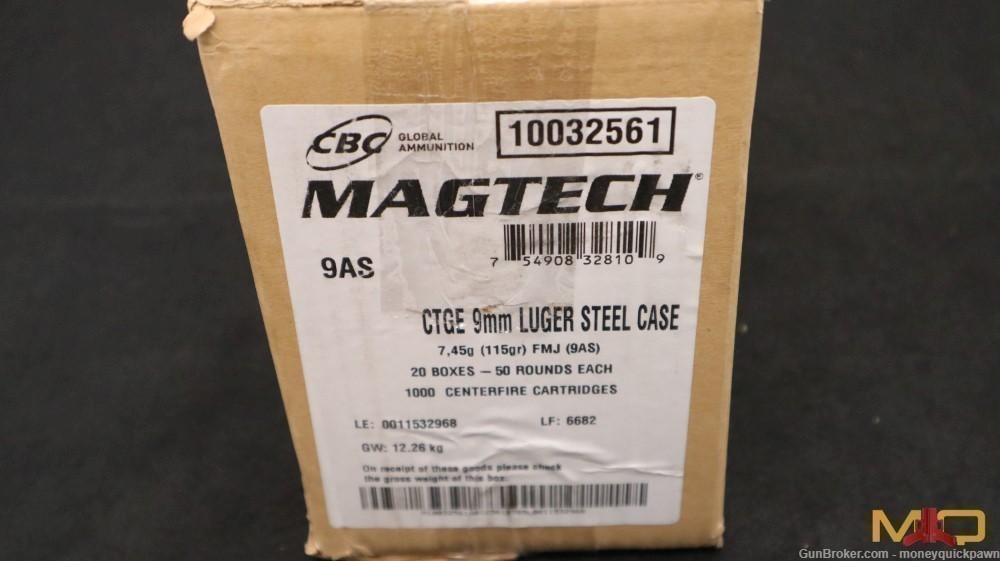 Magtech 9mm 115 Grain FMJ Steel Case 1000 Rounds!-img-2