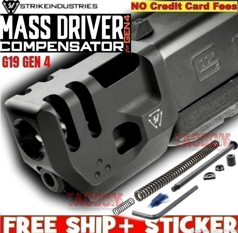 Strike Industries MASS DRIVER for Glock Gen 4 19 Compensator CA LEGAL Comp-img-0