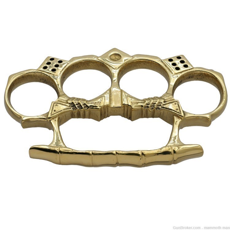 100% Solid Brass knuckles Old school style Made in USA Lucky Dice-img-1