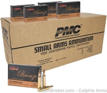 PMC Bronze 223 Remington 55 Grain Full Metal Jacket - 20 Rounds Box-img-1