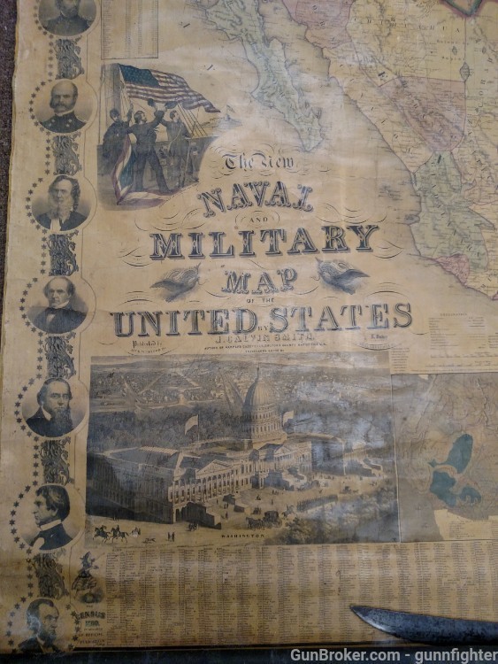1860 Naval and Military Map of The United States, Country and Coasts-img-0