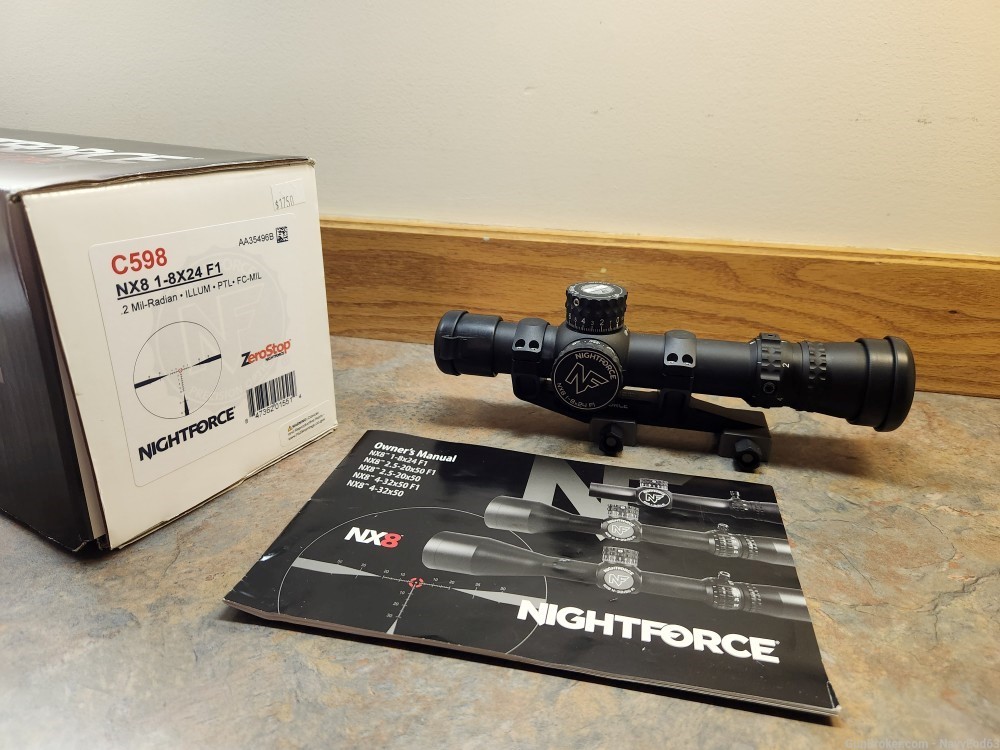 Nightforce NX8 1-8x24 F1 With Nightforce Mount-img-1