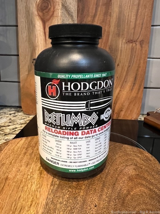 Hodgdon Retumbo Powder 1 lb New Stock, Unopened, Brand new-img-1