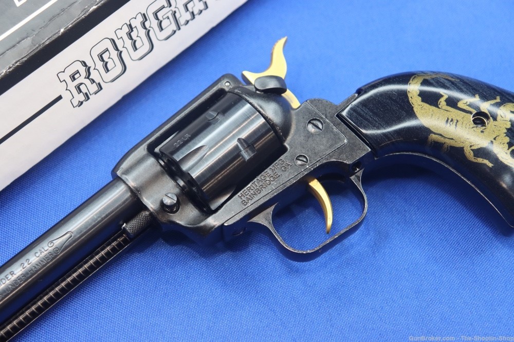 Heritage Rough Rider Small Bore Revolver 22LR 16" SCORPION GOLD Grip NEW SA-img-1
