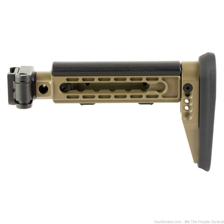 Midwest Industries Alpha Side Folding Stock Fits Rear Picatinny Rails FDE -img-2