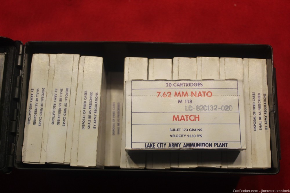 Large Lot of 7.62 Nato Lake City Match Ammunition-img-0