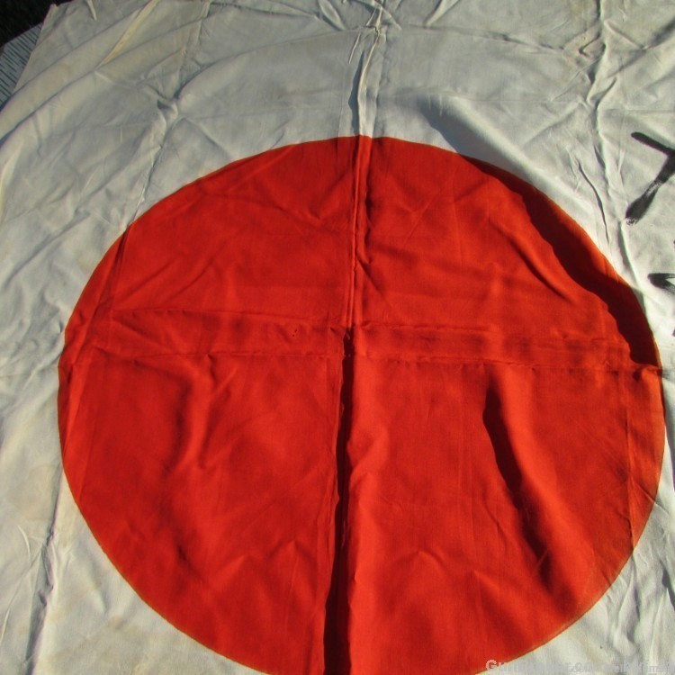 JAPANESE WWII SIGNED SOLDIERS PERSONAL FLAG WITH NICE MARKINGS -img-11
