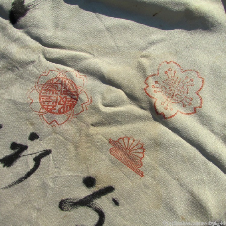 JAPANESE WWII SIGNED SOLDIERS PERSONAL FLAG WITH NICE MARKINGS -img-7