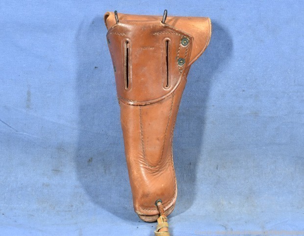 US WWII 1911 GOVERNMENT MODEL 45ACP BROWN LEATHER HOLSTER TEXTAN MFG-img-1