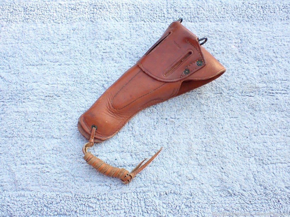 US WWII 1911 GOVERNMENT MODEL 45ACP BROWN LEATHER HOLSTER TEXTAN MFG-img-6