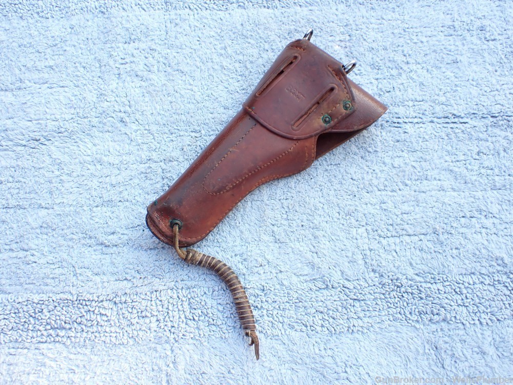 US WWII GOVERNMENT MODEL 1911 45ACP BOYT 1944 BROWN LEATHER HOLSTER-img-6