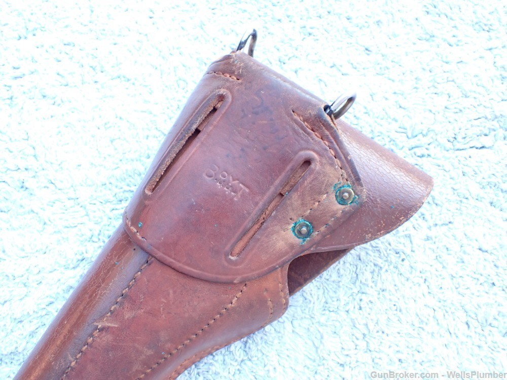 US WWII GOVERNMENT MODEL 1911 45ACP BOYT 1944 BROWN LEATHER HOLSTER-img-10