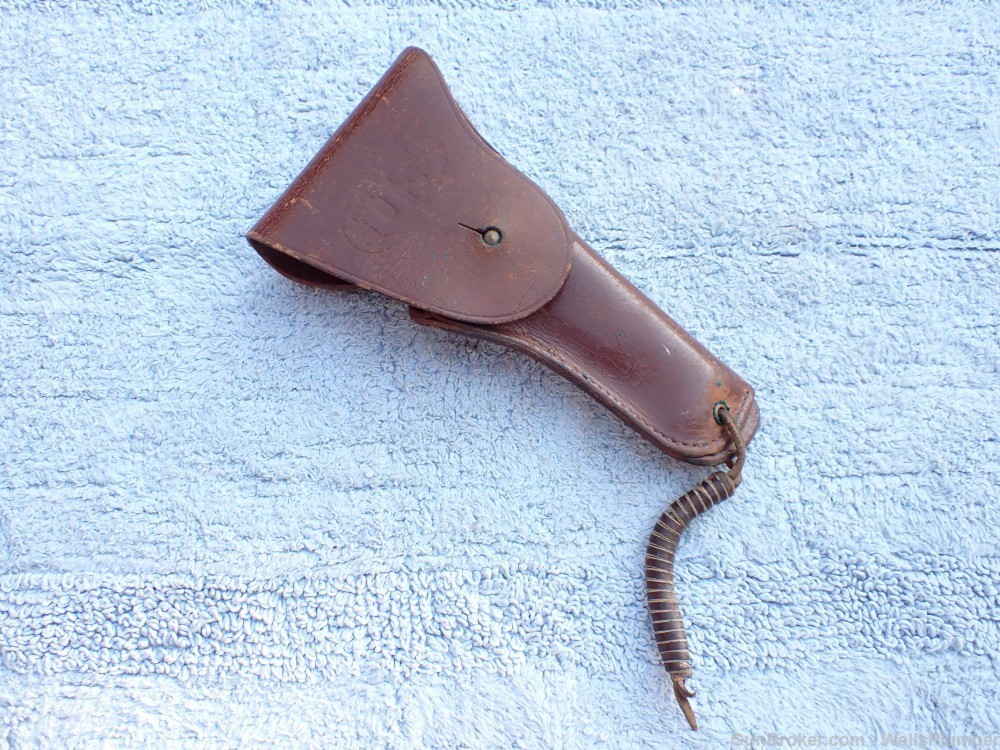 US WWII GOVERNMENT MODEL 1911 45ACP BOYT 1944 BROWN LEATHER HOLSTER-img-5