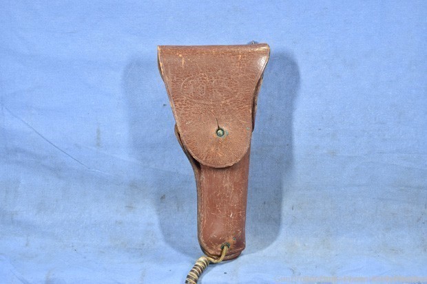 US WWII GOVERNMENT MODEL 1911 45ACP BOYT 1944 BROWN LEATHER HOLSTER-img-0