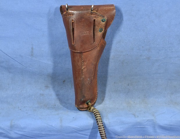 US WWII GOVERNMENT MODEL 1911 45ACP BOYT 1944 BROWN LEATHER HOLSTER-img-1
